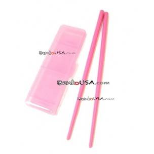 Japanese Bento Chopsticks with Case Portable Pink Japanese Bento Chopsticks with Case Portable Pink