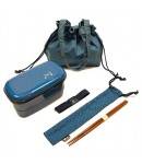 Authentic Japanese Bento Box Lunch Box Designer Set Blue