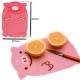 Japanese Bento Decoration Cutting Board Sheet with Cutting Line Pink