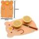 Japanese Bento Decoration Cutting Board Sheet with Cutting Line Bear