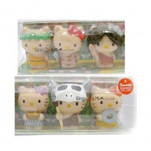 Sanrio 2004 Hello Kitty Mini Figure Set 6 Figures Japan Collectible