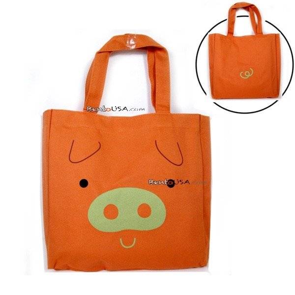 Japanese Bento Accessories Bento Bag for Bento Lunch Box Orange Pig