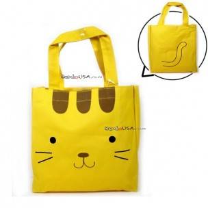 Japanese Bento Accessories Bento Bag for Bento Lunch Box Yellow Cat