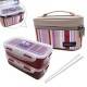 Microwavable Airtight Bento Lunch Box Set Lovely Red