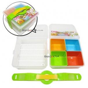 Made in Japan Microwavable Bento Box Lunch Box Set 2 tiers Made in Japan Microwavable Bento Box Lunch Box Set 2 tiers