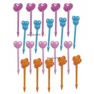 Bento Box accessory heart food pick set of 20 pieces