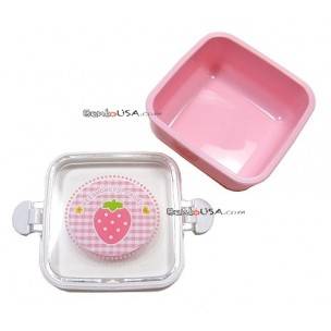 Microwavable Japanese Bento Box Lunch Box Fruit Pink Strawberry
