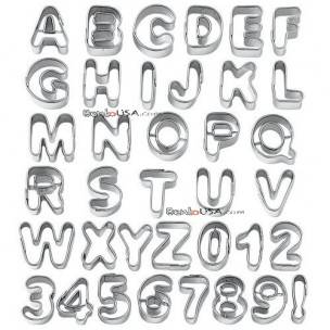 Japanese Bento  Ham Cheese Cookie Cutter Alphabet and Number