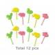 Japanese Bento Accessory Cute Food Pick Animal 12 pcs for Bento Box