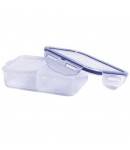 Microwavable Airtight 1.5 Cup Lock & Lock Snack Lunch Box with Removable Trays