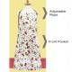 Japanese Kitchen Cute Apron with Front Pocket Red Flower