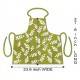 Japanese Kitchen Cute Apron with Front Pocket Yellow Brown