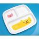Microwavable Cute Lunch Plate Dish for Kids - 3 Sections