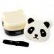 Japanese Bento Box 2 tier Lunch Box with Strap Panda Face