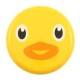 Japanese Bento Box 2 tier Lunch Box with Strap Duck Face -Round