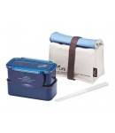 Microwavable Airtight Bento Lunch Box Set Blue 