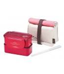 Microwavable Airtight Bento Lunch Box Set Pink Small
