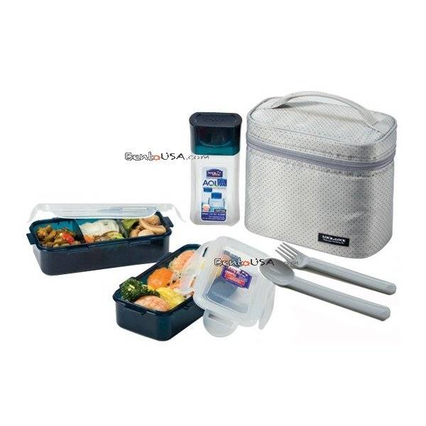 Microwavable Airtight Bento Lunch Box Set, BPA Free Water Bottle Gray Microwavable Airtight Bento Lunch Box Set, BPA Free Water Bottle Gray
