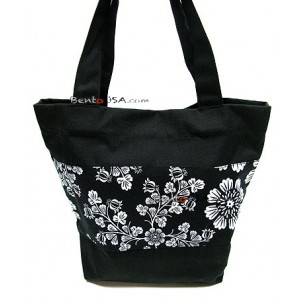 Bento Bag Lunch Tote Bag with Inside Pocket - Black