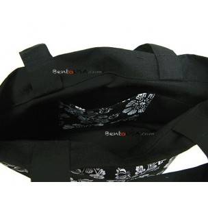 Bento Bag Lunch Tote Bag with Inside Pocket - Black 