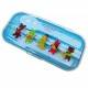 Japanese Bento Fork Spoon Chopsticks and Case 4 in 1 - Animal Blue