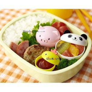 Japanese Bento Accessories Food Cup with Animal Head Lid 3 sets Japanese Bento Accessories Food Cup with Animal Head Lid 3 sets