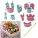 Japanese Bento Decoration Ham Cheese Cutter Face 13 pcs