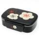 Microwavable Japanese Bento Box Lunch Box with Chopsticks Black