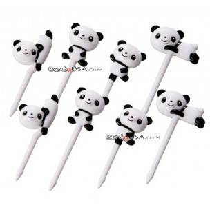 Japanese Bento Accessory Food Pick Panda 3D food picks 8 pcs