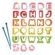 Japanese Bento Ham Cheese Carrot Cutter Set of 28 Alphabet Letters