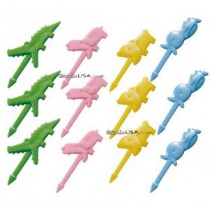Japanese Bento Accessory Food Pick Cute Biting Animal 12 pcs Japanese Bento Accessory Food Pick Cute Biting Animal 12 pcs