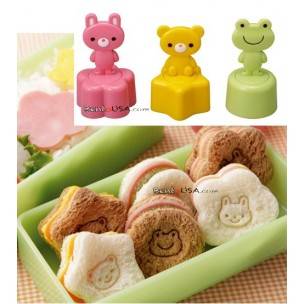 Japanese Bento Box Accessories Sandwich Vegetable Cutter 3 Stamps