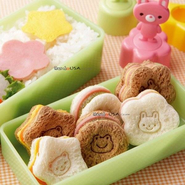 Japanese Bento Box Accessories Sandwich Vegetable Cutter 3 Stamps All