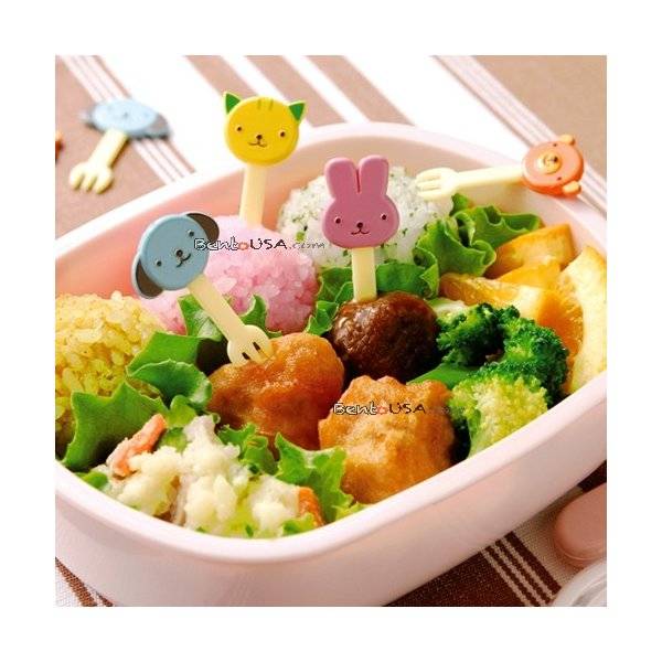 Japanese Bento Box Accessories Food Pick Animal Fork Pick 8 pcs All