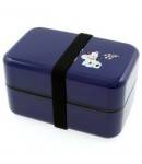 Microwavable Japanese Bento Box Lunch Box Purple Lucky Cat