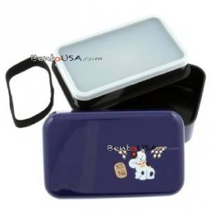 Microwavable Japanese Bento Box Lunch Box Purple Lucky Cat 2 tier Microwavable Japanese Bento Box Lunch Box Purple Lucky Cat 2 tier