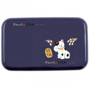 Microwavable Japanese Bento Box Lunch Box Purple Lucky Cat 2 tier Microwavable Japanese Bento Box Lunch Box Purple Lucky Cat 2 tier