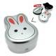 Japanese Bento Box 2 tier Lunch Box with Strap Rabbit - Tin color