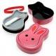 Japanese Bento Box 2 tier Lunch Box with Fork, Strap - Rabbit 