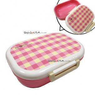 Japanese Microwavable One Tier Bento Box Lunch Box Pink Japanese Microwavable One Tier Bento Box Lunch Box Pink