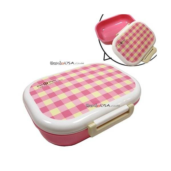 Japanese Microwavable One Tier Bento Box Lunch Box Pink