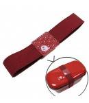 Japanese Bento Box Elastic Belt Lunch Box Bento Strap Red