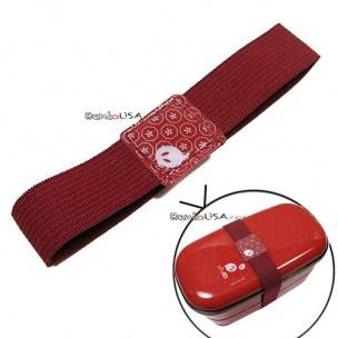Japanese Bento Box Elastic Belt Lunch Box Bento Strap Red