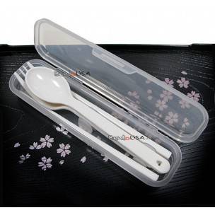 Japanese Bento Box Fork Spoon Chopsticks Case 4 in 1 Japanese Bento Box Fork Spoon Chopsticks Case 4 in 1
