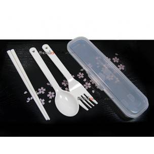 Japanese Bento Box Fork Spoon Chopsticks Case 4 in 1 Japanese Bento Box Fork Spoon Chopsticks Case 4 in 1