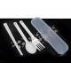 Japanese Bento Box Fork Spoon Chopsticks Case 4 in 1