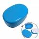 Microwavable Oval 2 Tier Bento Box Lunch Box Blue