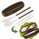Bento Portable Spoon Fork Chopsticks with Case 4 in 1 Set