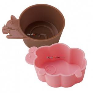 Japanese Bento Accessories Microwavable Silicone Food Cup Sheep Squirrel