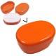 Microwavable Oval 2 Tier Bento Box Lunch Box Orange